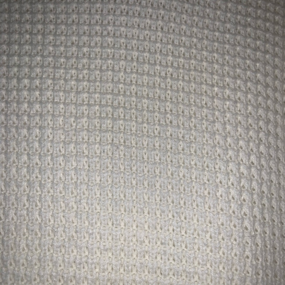 Forever 21 Waffle Knit Cropped Cream Sweater - Picture 4 of 4